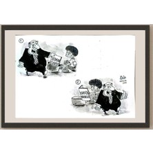 Karikatural Nguyen Huu Due 25X17CM Orijinal Karikatür BOD04826