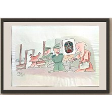 Karikatural Song Hong Sang 29X21CM Orijinal Karikatür BOD04853