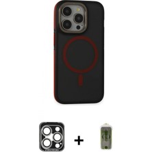 İlk El Grup Ieg™ iPhone 15 Pro Max Ahenk Form Serisi - Siyah Joko Magic 5d Hayalet Cam + Gümüş Pvd Metal Kamera Lens