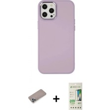 İlk El Grup Ieg™ iPhone 12 Pro Max Çekirdek Çizgi - Siyah 20D Premium Cam Ekran Koruyucu + Sierra Blue Shine Kamera Lens Koruma Cam