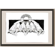 Karikatural Shadid Atiqullah 29X21CM Orijinal Karikatür BOD04904