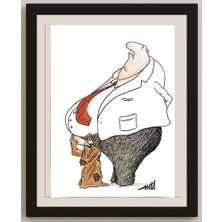 Karikatural Andy Chaushu 29X21CM Orijinal Karikatür BOD04755