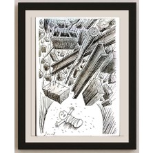 Karikatural Javad Alizadeh 29X21CM Orijinal Karikatür BOD04573