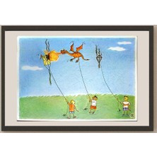 Karikatural Mirsaid Gaziyev 29X21CM Orijinal Karikatür BOD05181