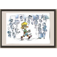 Karikatural Flavio Fabricio Barreibo 29X21CM Orijinal Karikatür BOD04983
