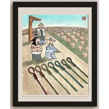 Karikatural Yang Shushan 25X21CM Orijinal Karikatür BOD04878