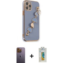 İlk El Grup Ieg™ iPhone 12 Pro Nova Işık Prime - Siyah Polymer Nano Ekran Koruyucu + Sarı Neon Fosforlu Kamera Lens