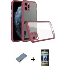 İlk El Grup Ieg™ iPhone 11 Pro Max Nova Asil Özel Seri - Siyah 34D Hayalet Izgaralı Cam + Gümüş Shine Kamera Lens Koruma Cam