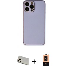 İlk El Grup Ieg™ iPhone 13 Pro Max Yadigar Klasik - Şeffaf Maxco Cam Ekran Koruyucu + Rose Gold Rainbow Kamera Lens Koruma Cam