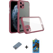 İlk El Grup Ieg™ iPhone 11 Pro Max Nova Asil Özel Seri - Siyah 18D Cam Ekran Koruyucu + Gümüş Metal Kamera Lens Koruma Cam