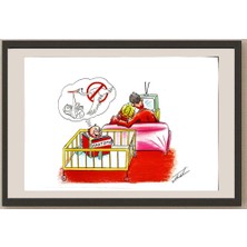 Karikatural Farruk Teshaev 29X21CM Orijinal Karikatür BOD05210