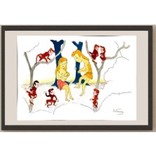 Karikatural Harumi Imahase 29X21CM Orijinal Karikatür BOD05298