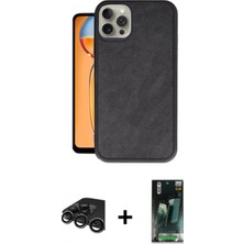 İlk El Grup Ieg™ iPhone 15 Pro Kıvılcım Işık Serisi - Şeffaf 360 Full Body Arka Koruyucu + Titanyum Gri Raze Metal Kamera Lens