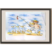 Karikatural Yustinus Anang Jatmiko 29X21CM Orijinal Karikatür BOD05138