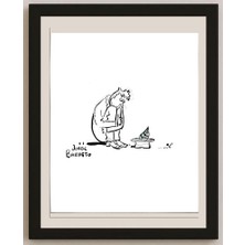 Karikatural Jorge Barreto 29X21CM Orijinal Karikatür BOD04607