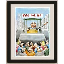 Karikatural Romanov Vladimir 39X30CM Orijinal Karikatür BOD04661