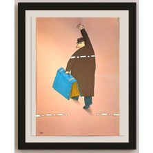 Karikatural Masoud Ziaei Zardkhashosei 29X21CM Orijinal Karikatür BOD04751