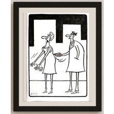 Karikatural Li Guangjun 27X19CM Orijinal Karikatür BOD04907