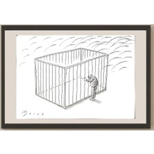 Karikatural Javad Alizadeh 29X21CM Orijinal Karikatür BOD04698