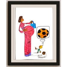 Karikatural Omay Seddek Mostafa 29X21CM Orijinal Karikatür BOD05206