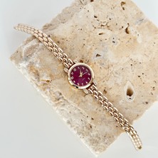 Vesce Atelier Alise Gold Saat Bordo