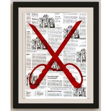 Karikatural Li Hai Feng 29X21CM Orijinal Karikatür BOD04908