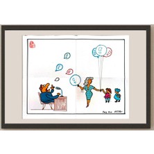 Karikatural Feng Huo 35X30CM Orijinal Karikatür BOD04821