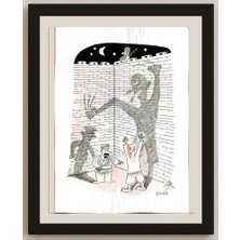 Karikatural Song Hong Sang 29X21CM Orijinal Karikatür BOD04831