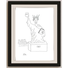 Karikatural Masoud Ziaei Zardkhashosei 29X21CM Orijinal Karikatür BOD04840