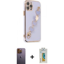 İlk El Grup Ieg™ iPhone 12 Pro Nova Işık Prime - Siyah Polymer Nano Ekran Koruyucu + Sarı Neon Fosforlu Kamera Lens