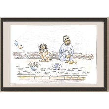 Karikatural Wang Xue Wei 29X21CM Orijinal Karikatür BOD04919