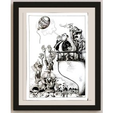 Karikatural Gabriel Eduardo Tomsich 29X21CM Orijinal Karikatür BOD04959
