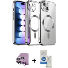İlk El Grup Ieg™ iPhone 14 Nova Işık Özel Seri - Şeffaf Royal Nano Ekran Koruyucu + Mor Raze Metal Kamera Lens