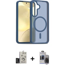 İlk El Grup Ieg™ Galaxy S24 Siluet Minimal Prime - Siyah Vanessa Magic Hayalet Cam + Titanyum Gri Bilvis Titan Kamera Lens