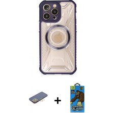 İlk El Grup Ieg™ iPhone 13 Pro Max Kutup Modern - Siyah 18D Cam Ekran Koruyucu + Sarı Renkli Kamera Lens Koruma Cam