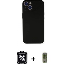 İlk El Grup Ieg™ iPhone 14 Yadigar Yansıma Serisi - Siyah Joko Magic 5d Hayalet Cam + Mavi Pvd Metal Kamera Lens