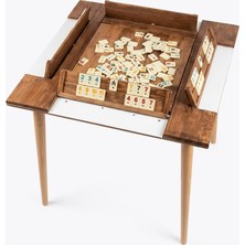 Zenba Design Ahşap Katlanır Okey Piknik Yemek Masası