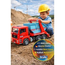 Toyfest Bruder Man Tga Yükleyici Kamyon BR02741 Konteyner Taşıyıcı Lisanslı Oyuncak Iş Kamyonu