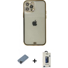 İlk El Grup Ieg™ iPhone 12 Pro Max Eksen Minimal Koleksiyonu - Siyah Bilvis Hayalet Cam Ekran Koruyucu + Siyah Shine Kamera Lens Koruma Cam