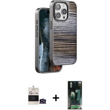 İlk El Grup Ieg™ iPhone 14 Pro Max Atlas Minimal Özel Seri - Siyah 360 Mat Full Body Arka Koruyucu + Siyah Bilvis Titan Kamera Lens