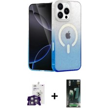 İlk El Grup Ieg™ iPhone 16 Pro Max Eksen Minimal Özel Seri - Siyah 360 Mat Full Body Arka Koruyucu + Gümüş Bilvis Titan Kamera Lens