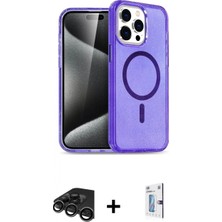İlk El Grup Ieg™ iPhone 15 Pro Max Nova Asil Prime - Siyah Bilvis 0.18MM Plus Cam Ekran Koruyucu + Titanyum Gri Raze Metal Kamera Lens