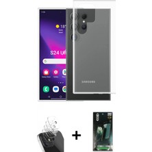 İlk El Grup Ieg™ Galaxy S24 Ultra Zirve Doku - Şeffaf 360 Full Body Arka Koruyucu + Şeffaf Kamera Lens Koruma Cam