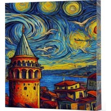Van Gogh 5 - Galata Çizgili Yan Boyamalı Defter