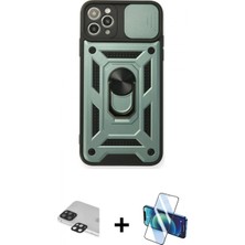 İlk El Grup Ieg™ iPhone 11 Pro Max Ahenk Klasik - Siyah 3D Antistatik Seramik Nano Ekran Koruyucu + Siyah Pers Alüminyum Kamera Lens