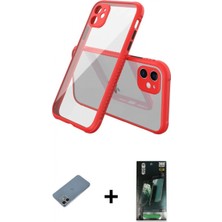İlk El Grup Ieg™ iPhone 12 Mini Nova Asil Özel Seri - Siyah 360 Mat Full Body Arka Koruyucu + Gökkuşağı Shine Kamera Lens Koruma Cam