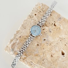 Vesce Atelier Patte Gümüş Saat Mavi