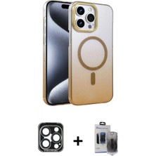 İlk El Grup Ieg™ iPhone 15 Pro Max Ahenk Doku Özel Seri - Siyah Vanessa Magic Hayalet Cam + Lacivert Pvd Metal Kamera Lens