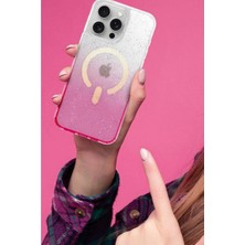 Colezium Iphone 14 Pro Pummel Shiny Magsafe Kapak - Pembe
