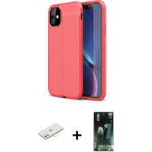 İlk El Grup Ieg™ iPhone 11 Doruk Klasik Özel Seri - Şeffaf 360 Full Body Arka Koruyucu + Sarı Renkli Kamera Lens Koruma Cam